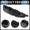 Black plastic right front bumper support bracket for toyota matrix 2009-2014 with molded compartments and mounting holes