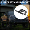 Right front bumper support bracket for Toyota Tacoma 2015-2022 black metal with sleek angular design and mounting holes