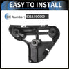 Right front bumper support bracket for toyota tundra 2007-2014 black plastic trim piece with molded contours and holes