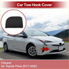 Black sleek plastic right front car tow hook cover for toyota avensis 2008-2011 models shown from back side