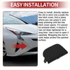 Black plastic right front car tow hook cover for Toyota Avensis 2008-2011 showing the back side of the product