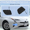 Black plastic right front tow hook cover with integrated mounting bracket for 2014-2017 toyota prius v
