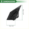 Right side door mirror for toyota rav4 2009-2012 shown from back with black plastic molded texture and mounting hardware