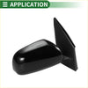 Right side door mirror for toyota rav4 manual folding in glossy black plastic with a sleek modern design