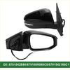 Right side door mirror replacement for toyota rav4 2019-2023 in black plastic with glossy finish and turn signal light