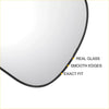 Right side heated white mirror glass for toyota rav4 2005-2011 with sleek curved black frame and real glass