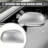 Right side mirror cover cap for toyota highlander 2009-2014 in silver abs with sleek glossy finish and smooth contours