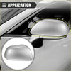 Right side mirror cover cap for toyota highlander 2009-2014 in silver glossy abs plastic with a sleek finish