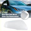 White plastic right side mirror cover cap replacement shown from back for toyota highlander 2020-2022