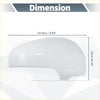 White plastic right side rearview mirror cover cap for 2010-2012 toyota prius shown from the back side