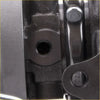 Right turbine for Mitsubishi GT3000 3.0 V6 showing dark gray metallic engine part with circular hole and bolts