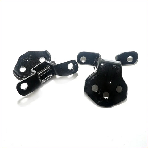 Right upper lower door hinge 2pcs for mazda b series b2000 b2600 with black glossy metal hinge and multiple mounting holes