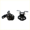 Black metal right upper lower door hinge 2pcs for mazda b series b2000 b2600 with glossy finish and multiple holes