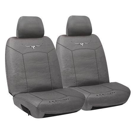 R.M. Williams Seat Cover Set Canvas Front Grey