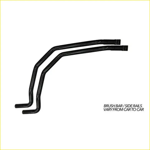 Black metal Rockarmor brush bars with sleek curved design for Ford Ranger gt bullbar perfect for 4wd offroad ute use