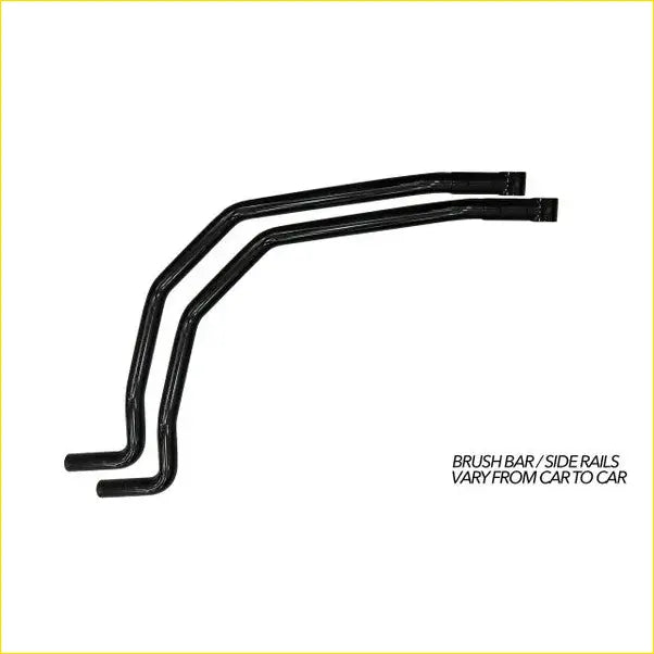 Black metal brush bars with sleek curved design for 4wd ute rockarmor brush bars suits nissan navara np300 gt bullbar