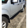 Black textured side step for silver nissan navara d40 2005-2015 ute perfect for offroad 4wd use