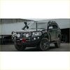 Black rock armor front bumper with circular lights rugged offroad design for 4wd toyota prado 150 ute