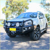Silver isuzu d-max ute with black rockarmor elite bullbar and led lights perfect for 4wd offroad use