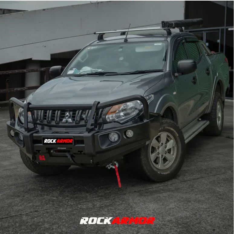 Rockarmor Elite Bullbar Frontal Combo To Suit Mitsubishi Triton Mq - Winch Bar