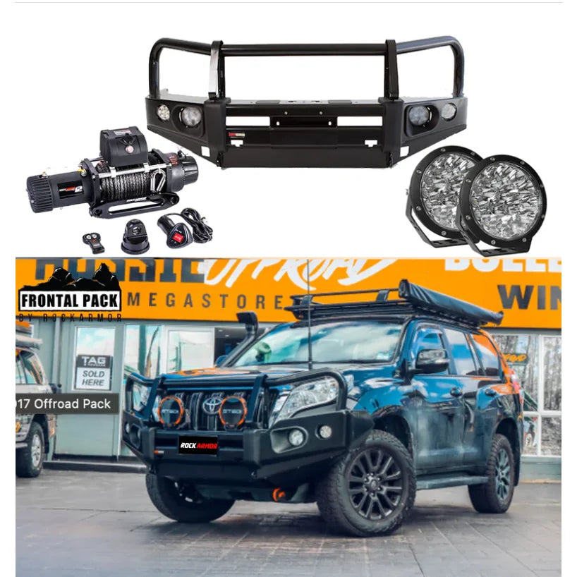 Rockarmor Elite Bullbar Frontal Combo To Suit Toyota Prado 150 Tear - Winch Bar