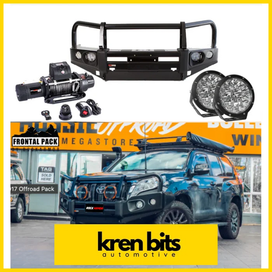 Rockarmor Elite Bullbar Frontal Combo To Suit Toyota Prado 150 Tear Drop Winch Bar Combo