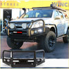 Black rockarmor elite hoop steel bullbar with integrated lights and rugged design for isuzu dmax 4wd ute offroad