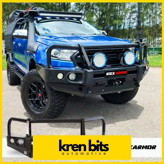 Rockarmor Elite Steel Bullbar To Suit Ford Ranger Px1-2 (Bumper Cut) Winch Bar