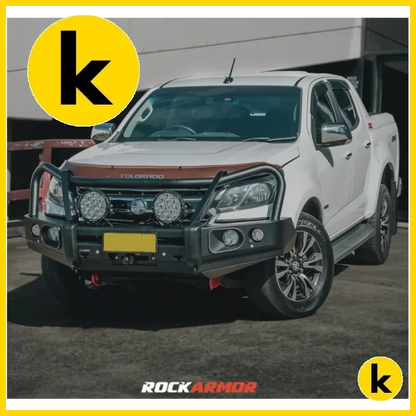 Rockarmor Elite Steel Bullbar To Suit Holden Colorado (Bumper Cut) Winch Bar