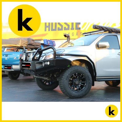 Rockarmor Elite Steel Bullbar To Suit Isuzu Dmax 2012-2020 (Bar Replacement Eyebrows) Winch Bar