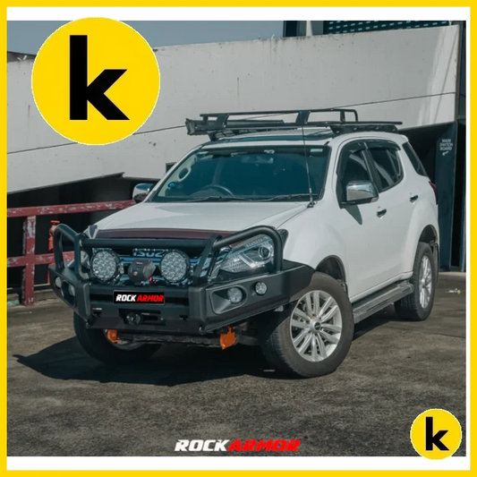Rockarmor Elite Steel Bullbar To Suit Isuzu Dmax 2012-2020 (Bar Replacement Eyebrows) Winch Bar