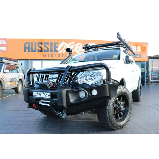 Rockarmor Elite Steel Bullbar To Suit Mitsubishi Triton Mq - Winch Bar