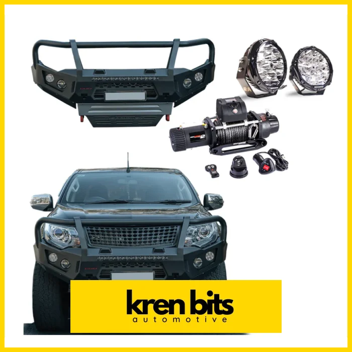 Rockarmor Gt Hoop Bullbar Combo Pack - Mitsubishi Mq Triton Winch Bar Combo