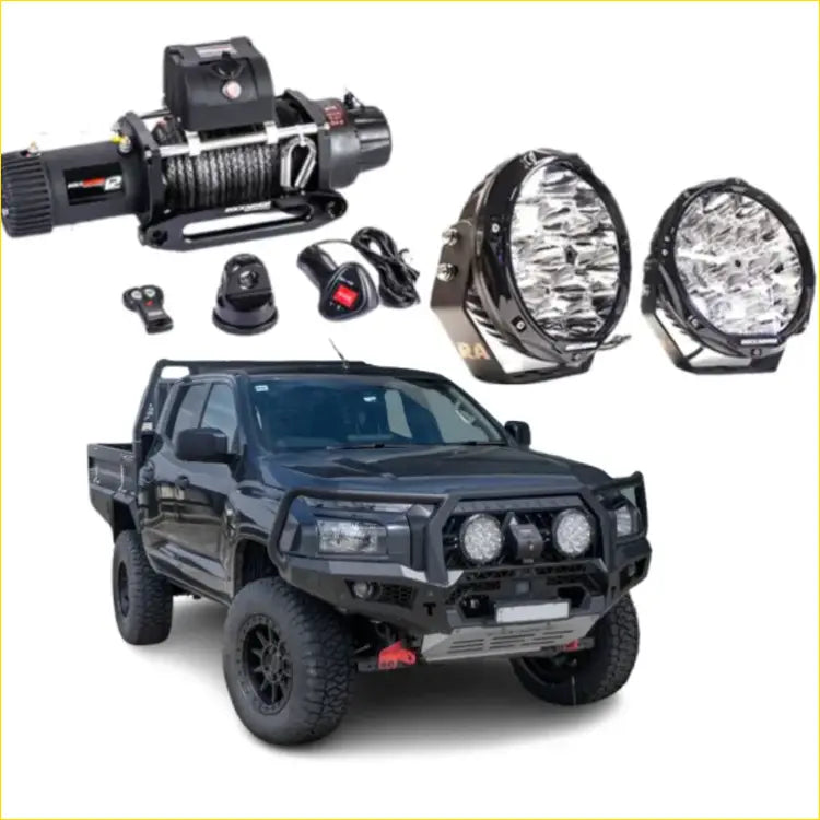 Rockarmor Gt Hoop Bullbar Combo Pack - Mitsubishi Mv Triton 2024 - Winch Bar