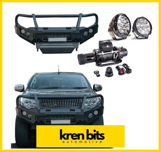 Rockarmor Gt Hoop Bullbar Combo Pack To Suit Mitsubishi Mq Triton Winch Bar Combo