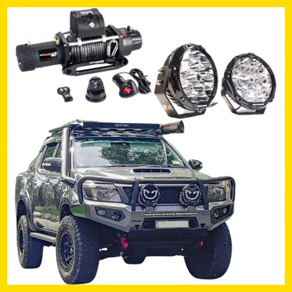 Rockarmor Gt Hoop Bullbar Combo Pack - Toyota Hilux N70 2012-2015 - Winch Bar