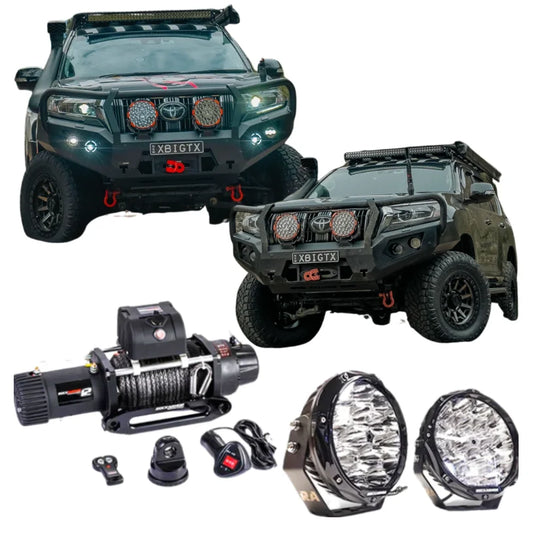 Rockarmor Gt Hoop Bullbar Combo Pack - Toyota Prado 150 2017+ - Winch Bar