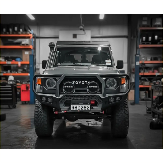 Rockarmor GT Hoop Bullbar Landcruiser 79 Facelift 23+ Circle Headlight