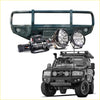 Black steel rockarmor gt hoop bullbar with led lights and winch mount for 4wd ute offroad toyota landcruiser