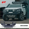 Black rockarmor gt hoop steel bullbar with integrated round led lights for mazda bt50 2020+ 4wd ute offroad use