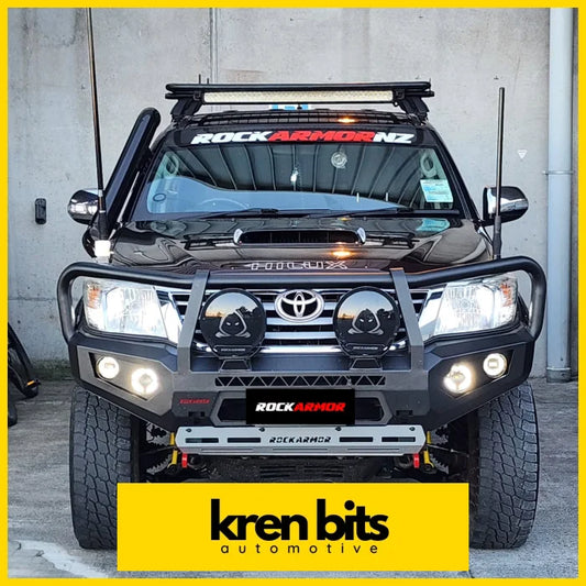 Rockarmor Gt Hoop Steel Bullbar - Toyota Hilux N70 12-15 Winch Bar
