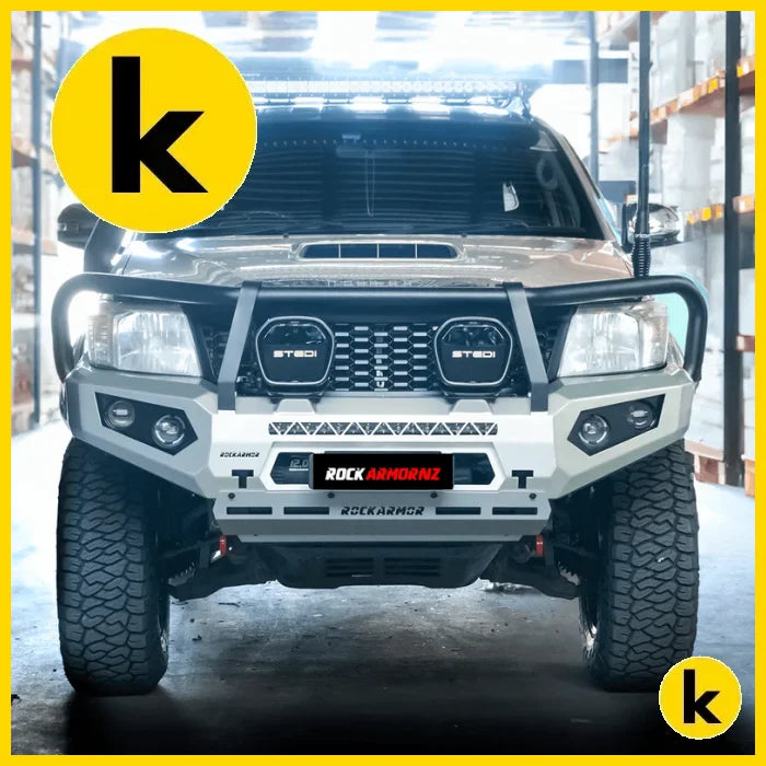 Rockarmor Gt Hoop Steel Bullbar - Toyota Hilux N70 12-15 Winch Bar