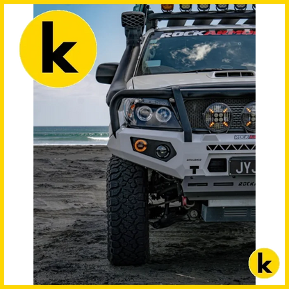 Rockarmor Gt Hoop Steel Bullbar - Toyota Hilux N70 2005-2011 Winch Bar