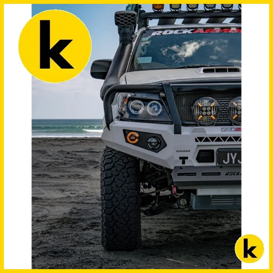Rockarmor Gt Hoop Steel Bullbar - Toyota Hilux N70 2005-2011 Winch Bar