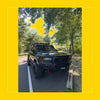 Black matte rockarmor gt hoop steel bullbar on off-road toyota prado 250 with rugged bumper and roof rack