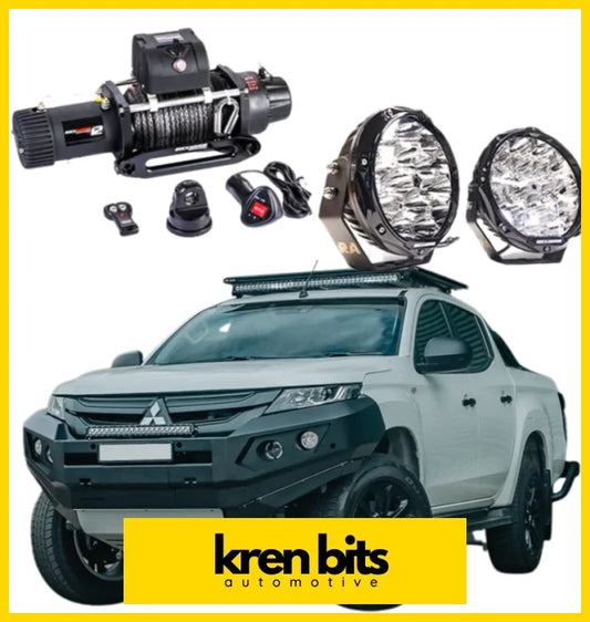 Rockarmor Gt Hoopless Bullbar Combo Pack To Suit Mitsubishi Mr Triton Winch Bar Combo