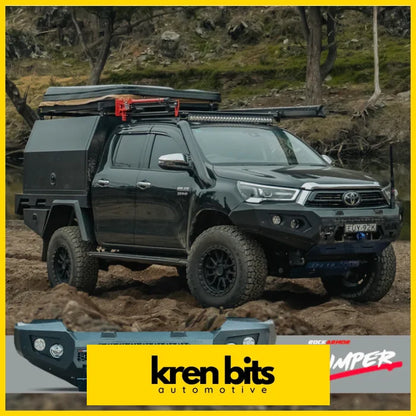 Rockarmor Gt Hoopless Bullbar Combo Pack To Suit Toyota Hilux 2020 + Winch Bar Combo