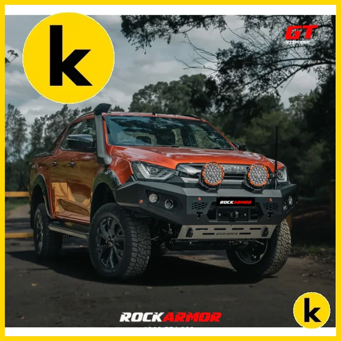 Rockarmor Gt Hoopless Bullbar Frontal Combo Pack - Isuzu Dmax 08/2020-2024 Winch Bar Combo