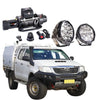 White toyota hilux ute with rockarmor gt hoopless steel bullbar front combo and offroad 4wd accessories