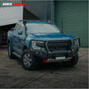 Blue ford ranger with rockarmor gt steel hoop bullbar combo pack designed for ford everest next gen 2022 plus
